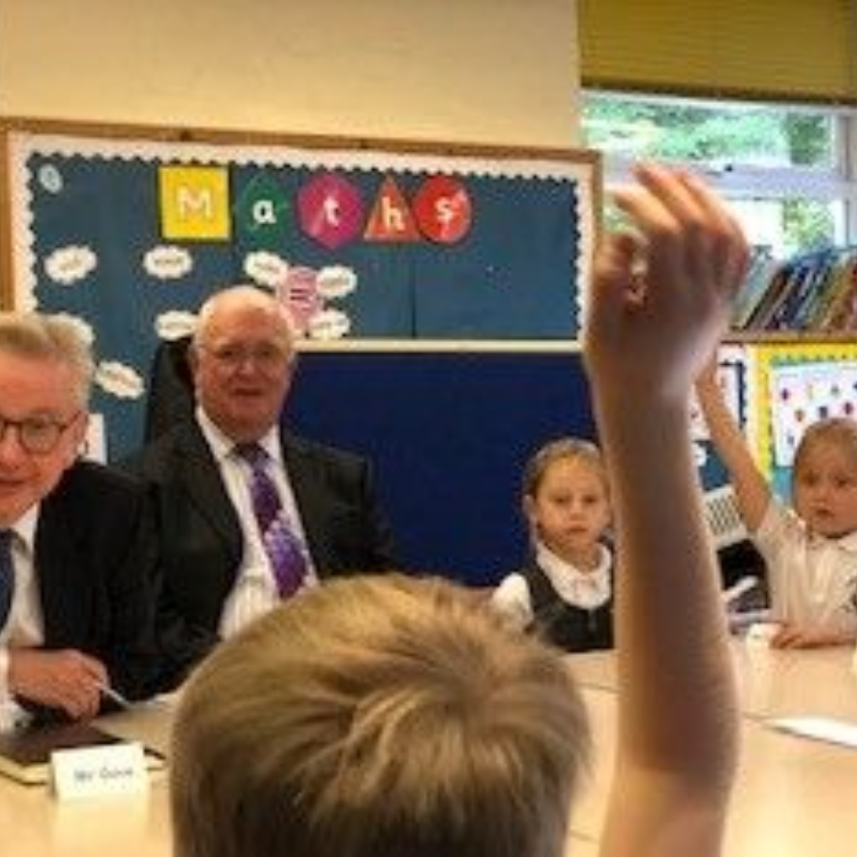 Visit from Michael Gove Windlesham Village Infant School